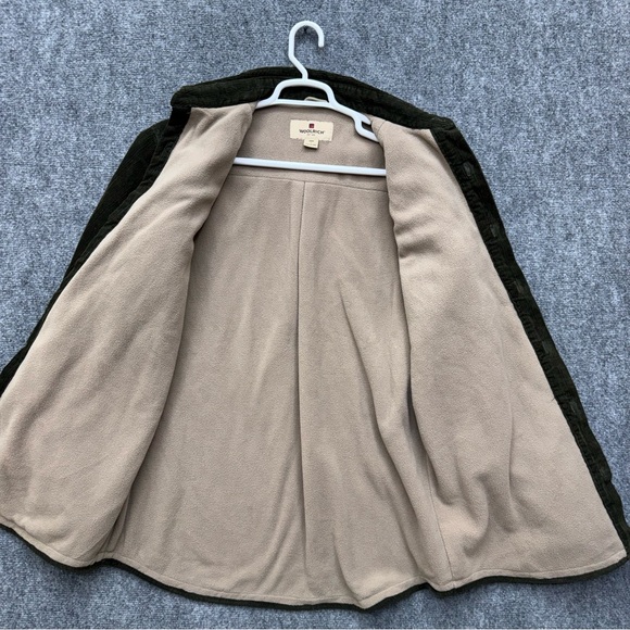 Vintage Woolrich green corduroy jacket shacket 6235 Men's size L Large (Stained) - Picture 11 of 13